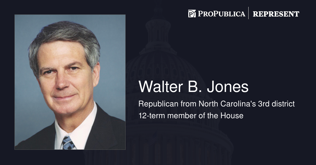 Walter B. Jones (R-N.C.) | Represent | ProPublica