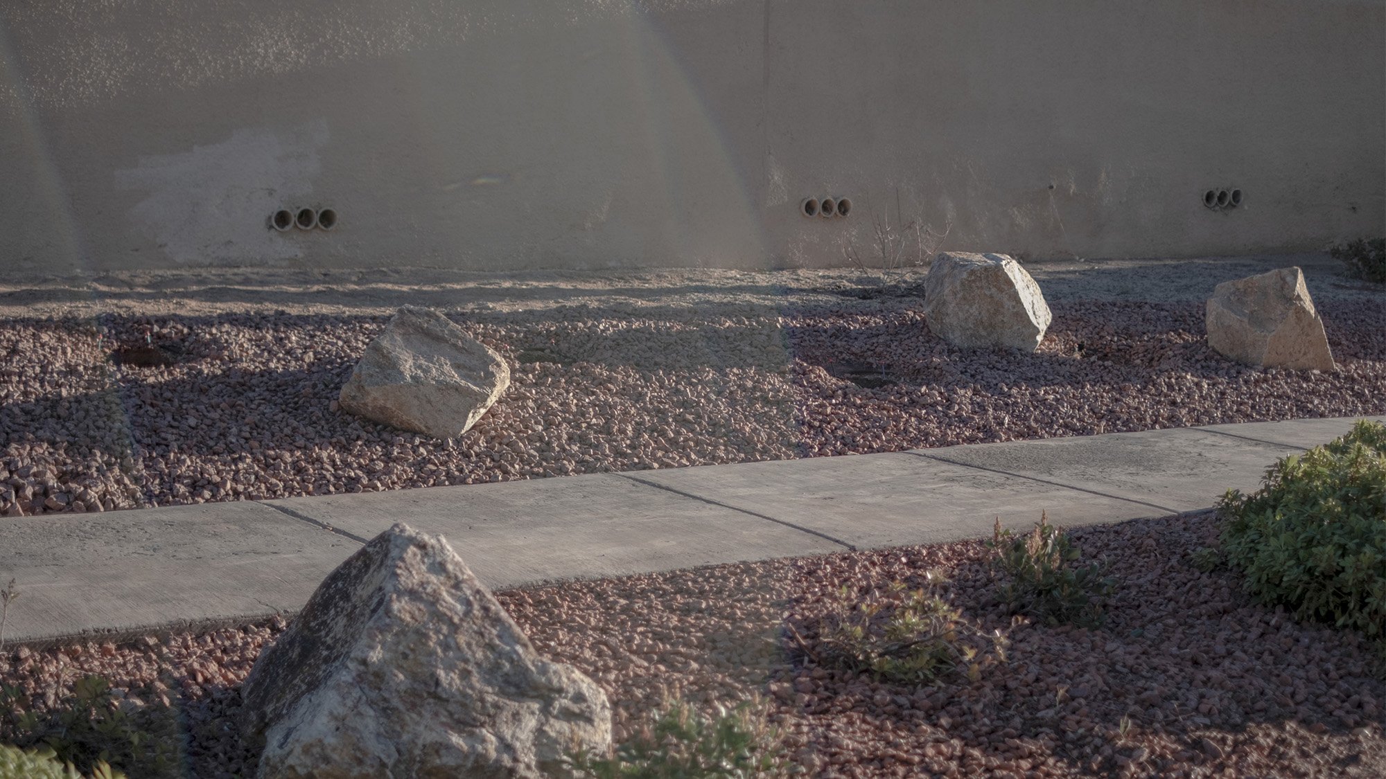 A xeriscaped plot in Peccole Ranch that was converted from grass into drought-tolerant landscaping.